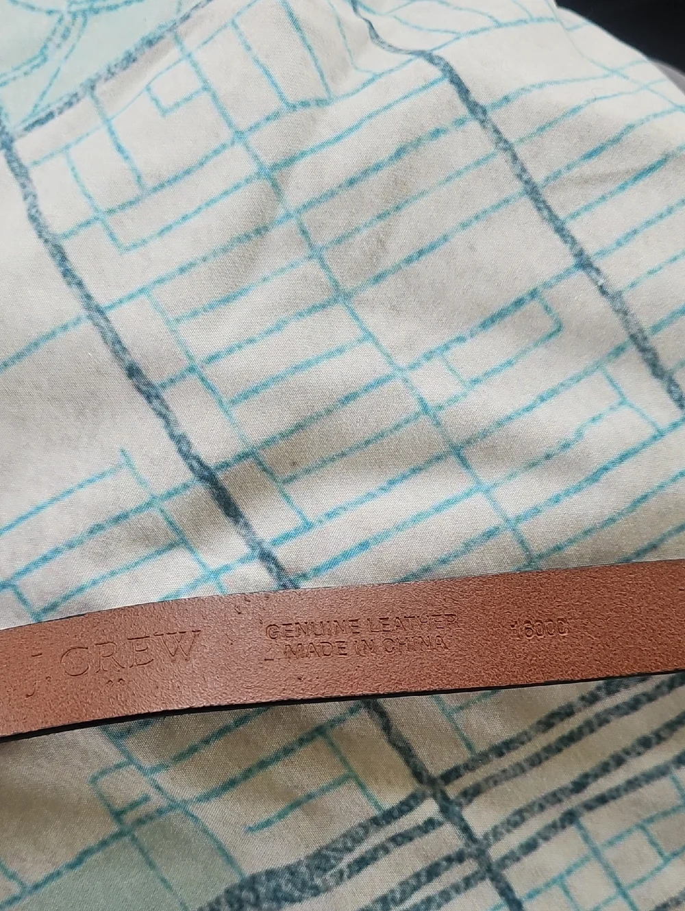 Leopard Print Skinny Belt - Tan & Black - Picture 5 of 6